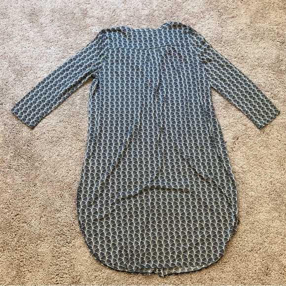 H&M Women’s Dress Half Sleeves Size Small Button Down Black White - Picture 7 of 8